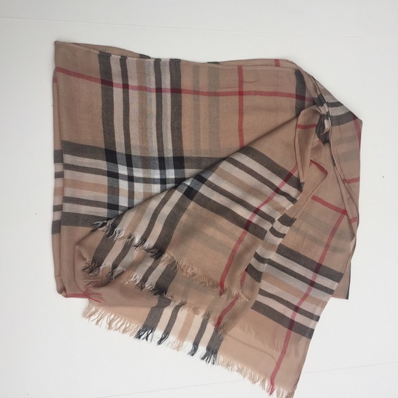 Nova check plaid shawl Scarf Lightweight - Picture 2 of 3